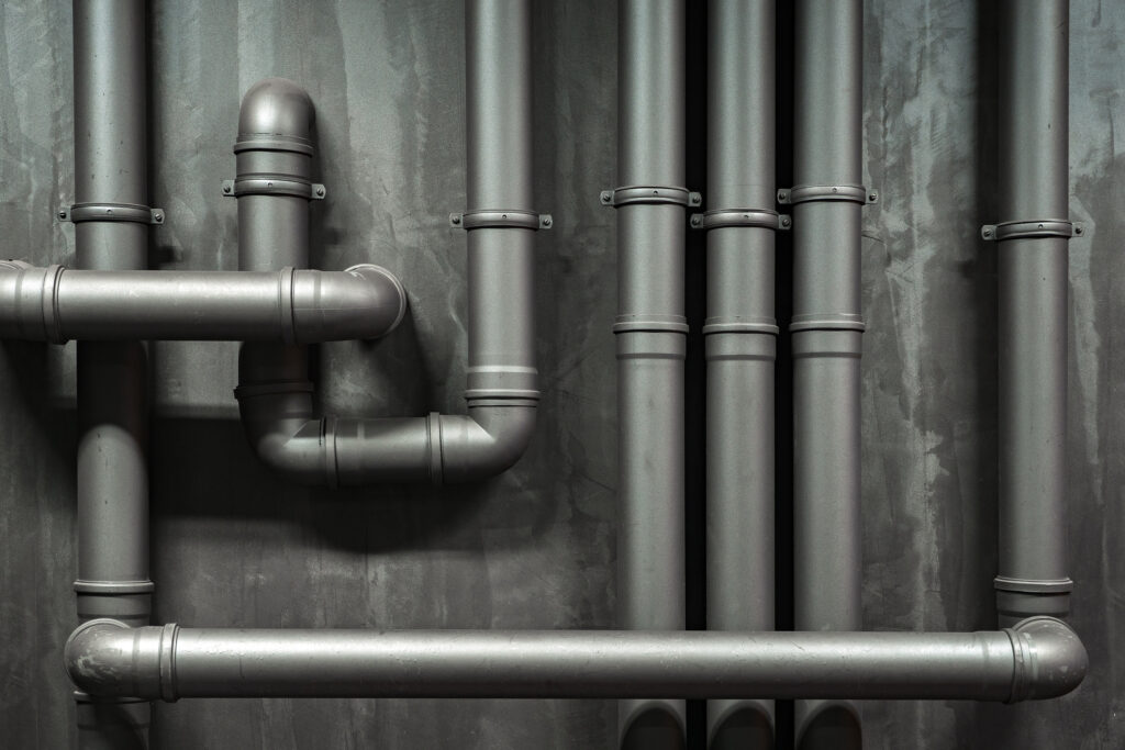 pipes on a wall