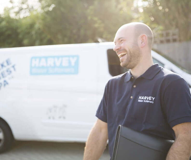 Harvey Installer smiling and laughing