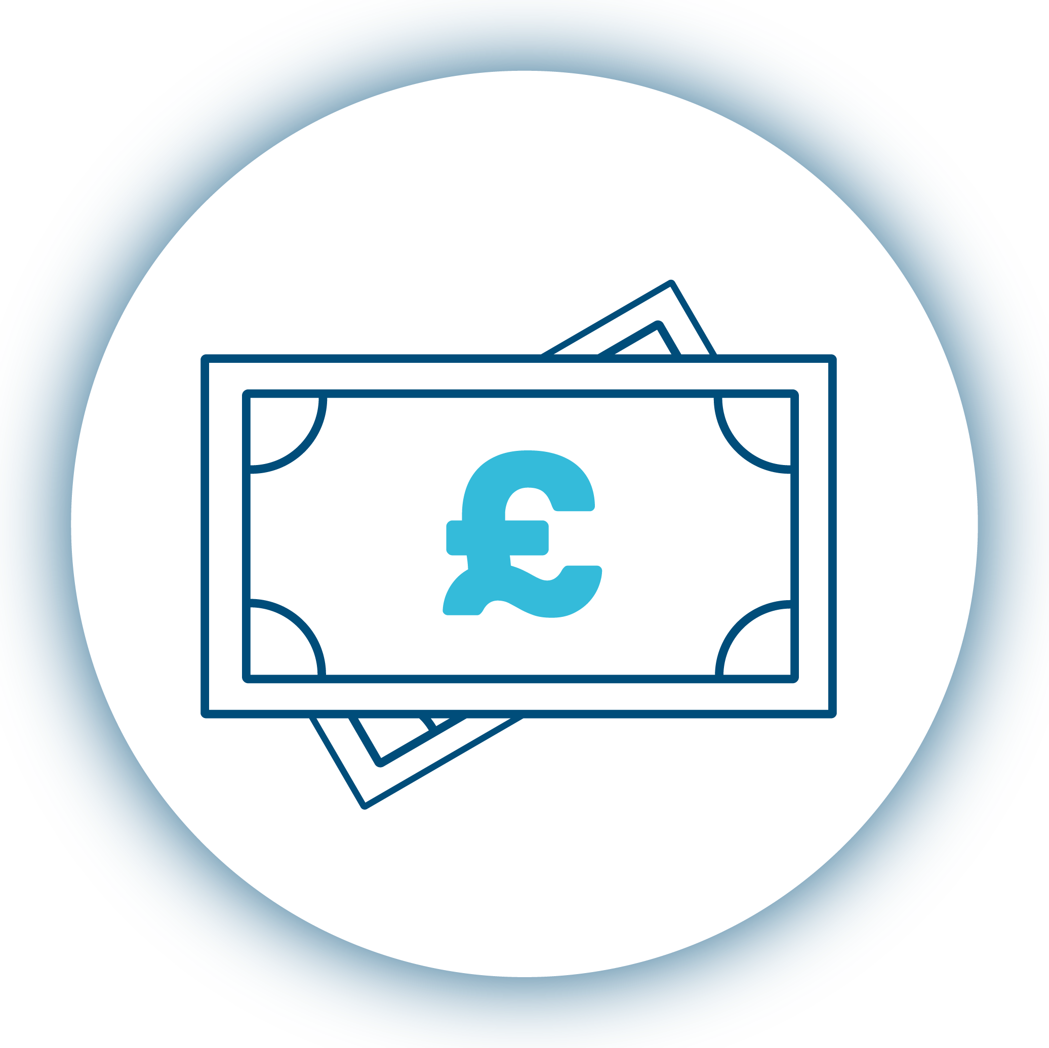 Buy Outright Payment Icon of Bank Notes with Pound Symbol