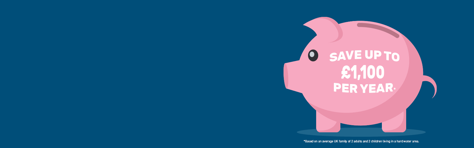 Animated coin falling into piggy bank that reads; 