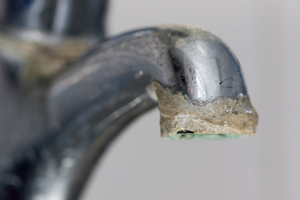 limescale on a tap