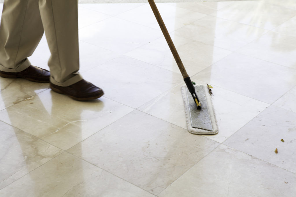 marble floor mop clean