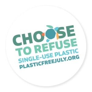 plastic-free july badge