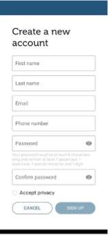 What data is collected from the myHarvey app?