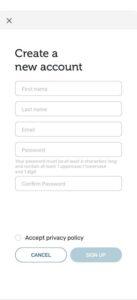 accept privacy policy myHarvey app